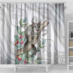 Australia Opossum Shower Curtain Aboriginal Art Gumtree Blossoms Grunge - Aussie Hoodie