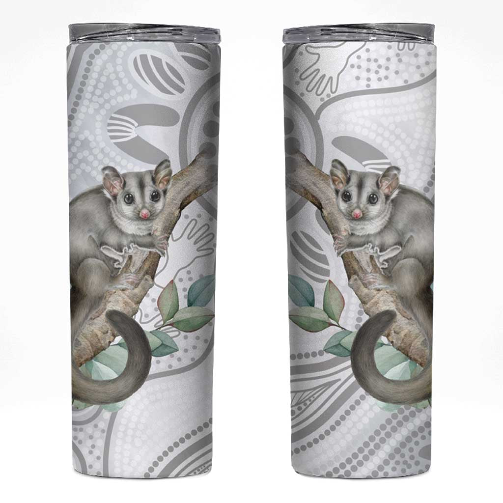 Australia Opossum Skinny Tumbler Aboriginal Art Gumtree Blossoms Grunge - Aussie Hoodie