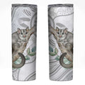 Australia Opossum Skinny Tumbler Aboriginal Art Gumtree Blossoms Grunge - Aussie Hoodie
