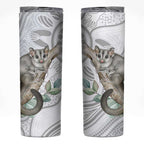 Australia Opossum Skinny Tumbler Aboriginal Art Gumtree Blossoms Grunge - Aussie Hoodie