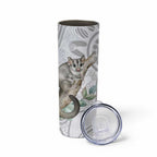 Australia Opossum Skinny Tumbler Aboriginal Art Gumtree Blossoms Grunge - Aussie Hoodie