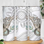 Australia Opossum Skinny Tumbler Aboriginal Art Gumtree Blossoms Grunge - Aussie Hoodie