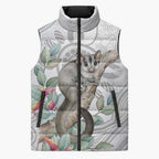 Australia Opossum Sleeveless Puffer Jacket Aboriginal Art Gumtree Blossoms Grunge - Aussie Hoodie