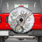 Australia Opossum Spare Tire Cover Aboriginal Art Gumtree Blossoms Grunge - Aussie Hoodie