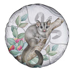 Australia Opossum Spare Tire Cover Aboriginal Art Gumtree Blossoms Grunge - Aussie Hoodie