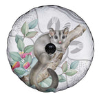 Australia Opossum Spare Tire Cover Aboriginal Art Gumtree Blossoms Grunge - Aussie Hoodie