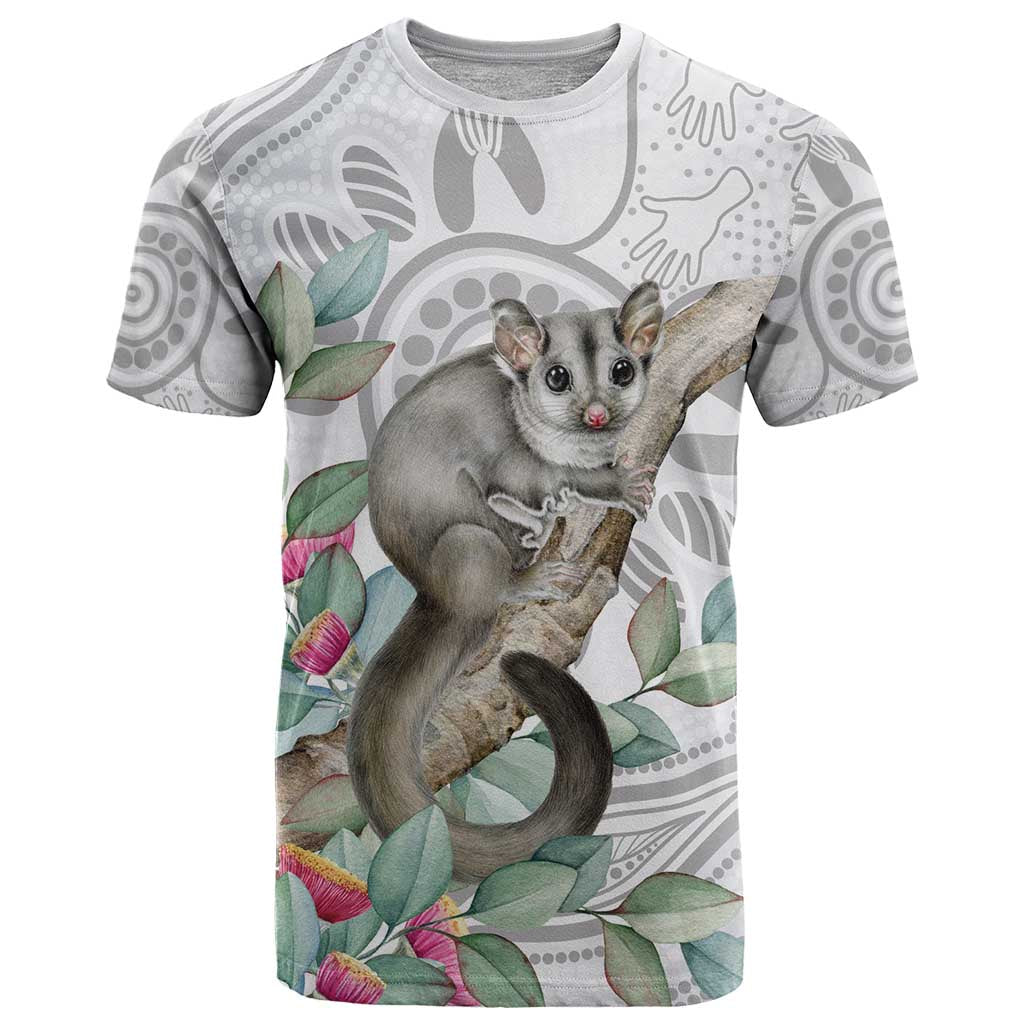 Australia Opossum T Shirt Aboriginal Art Gumtree Blossoms Grunge - Aussie Hoodie