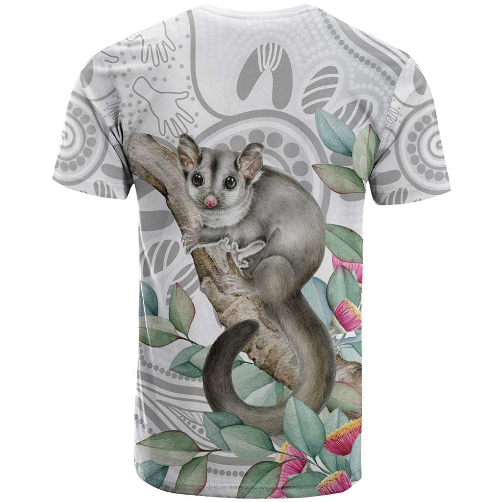 Australia Opossum T Shirt Aboriginal Art Gumtree Blossoms Grunge - Aussie Hoodie