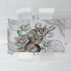 Australia Opossum Tablecloth Aboriginal Art Gumtree Blossoms Grunge - Aussie Hoodie