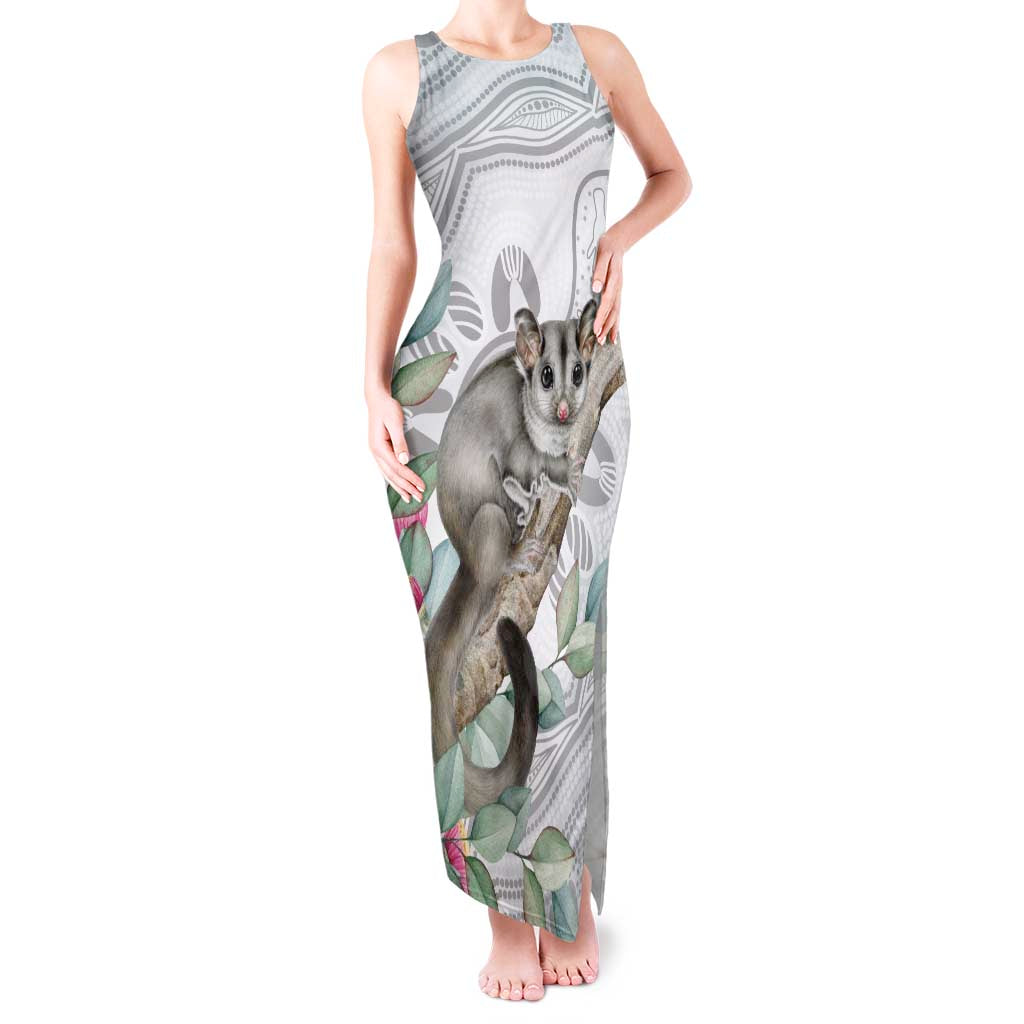 Australia Opossum Tank Maxi Dress Aboriginal Art Gumtree Blossoms Grunge - Aussie Hoodie