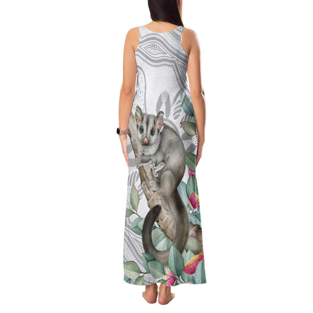 Australia Opossum Tank Maxi Dress Aboriginal Art Gumtree Blossoms Grunge - Aussie Hoodie