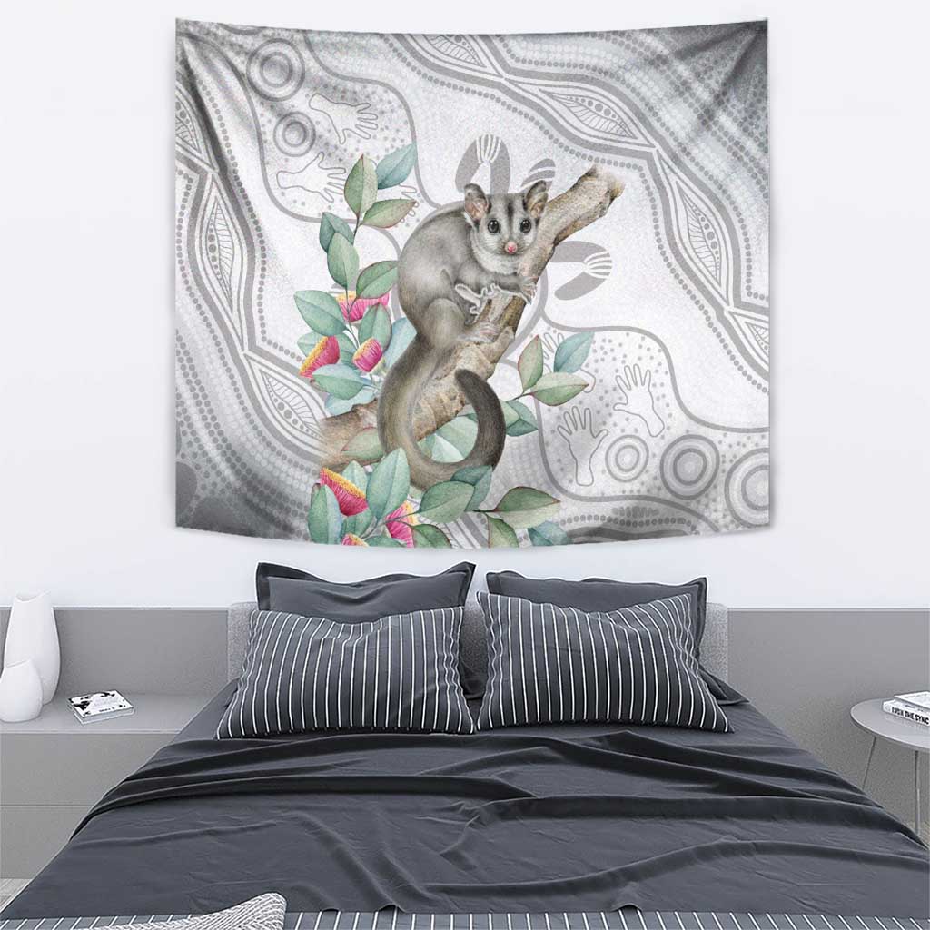 Australia Opossum Tapestry Aboriginal Art Gumtree Blossoms Grunge - Aussie Hoodie