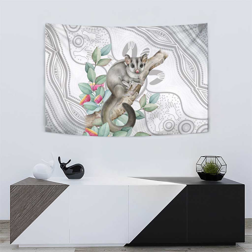 Australia Opossum Tapestry Aboriginal Art Gumtree Blossoms Grunge - Aussie Hoodie