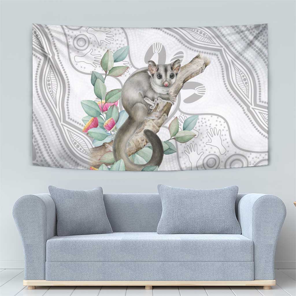 Australia Opossum Tapestry Aboriginal Art Gumtree Blossoms Grunge - Aussie Hoodie
