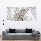 Australia Opossum Tapestry Aboriginal Art Gumtree Blossoms Grunge - Aussie Hoodie