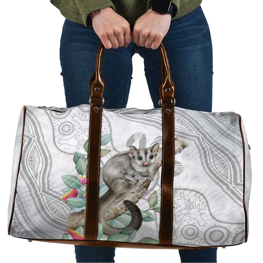 Australia Opossum Travel Bag Aboriginal Art Gumtree Blossoms Grunge - Aussie Hoodie