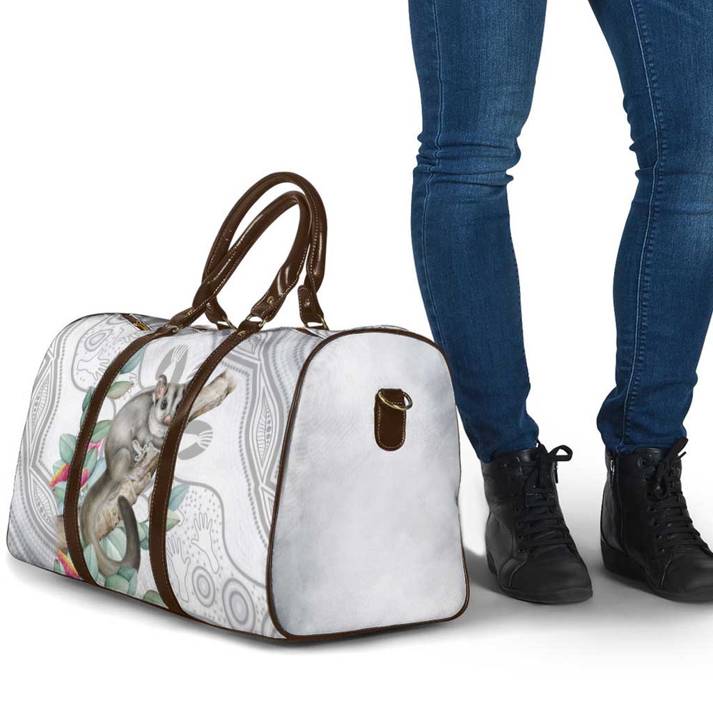 Australia Opossum Travel Bag Aboriginal Art Gumtree Blossoms Grunge - Aussie Hoodie