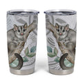 Australia Opossum Tumbler Cup Aboriginal Art Gumtree Blossoms Grunge - Aussie Hoodie