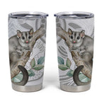 Australia Opossum Tumbler Cup Aboriginal Art Gumtree Blossoms Grunge - Aussie Hoodie