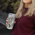 Australia Opossum Tumbler Cup Aboriginal Art Gumtree Blossoms Grunge - Aussie Hoodie