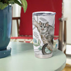Australia Opossum Tumbler Cup Aboriginal Art Gumtree Blossoms Grunge - Aussie Hoodie