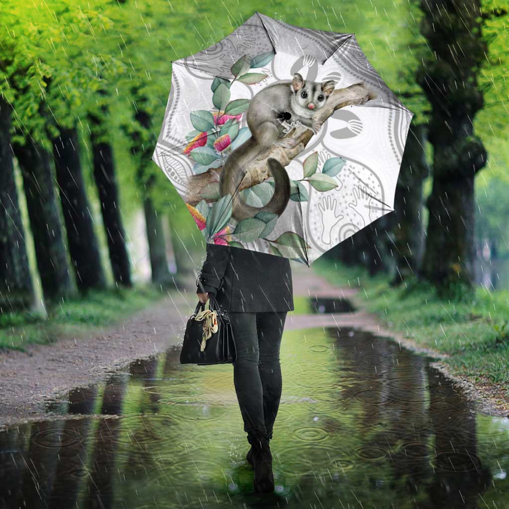 Australia Opossum Umbrella Aboriginal Art Gumtree Blossoms Grunge - Aussie Hoodie