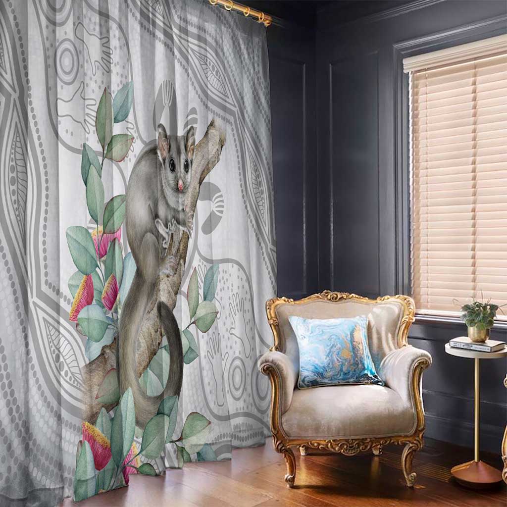 Australia Opossum Window Curtain Aboriginal Art Gumtree Blossoms Grunge - Aussie Hoodie