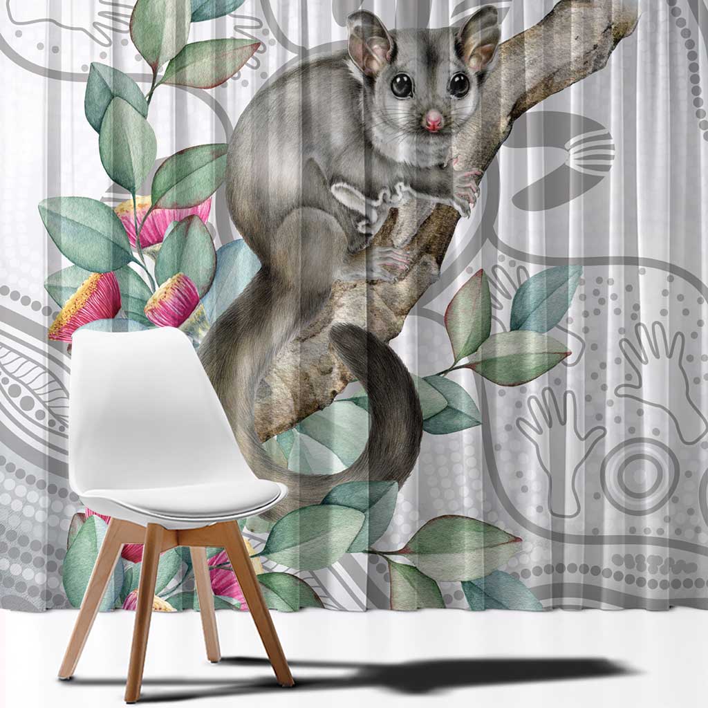 Australia Opossum Window Curtain Aboriginal Art Gumtree Blossoms Grunge - Aussie Hoodie