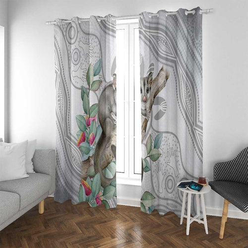 Australia Opossum Window Curtain Aboriginal Art Gumtree Blossoms Grunge - Aussie Hoodie