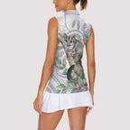 Australia Opossum Women Sleeveless Polo Shirt Aboriginal Art Gumtree Blossoms Grunge - Aussie Hoodie