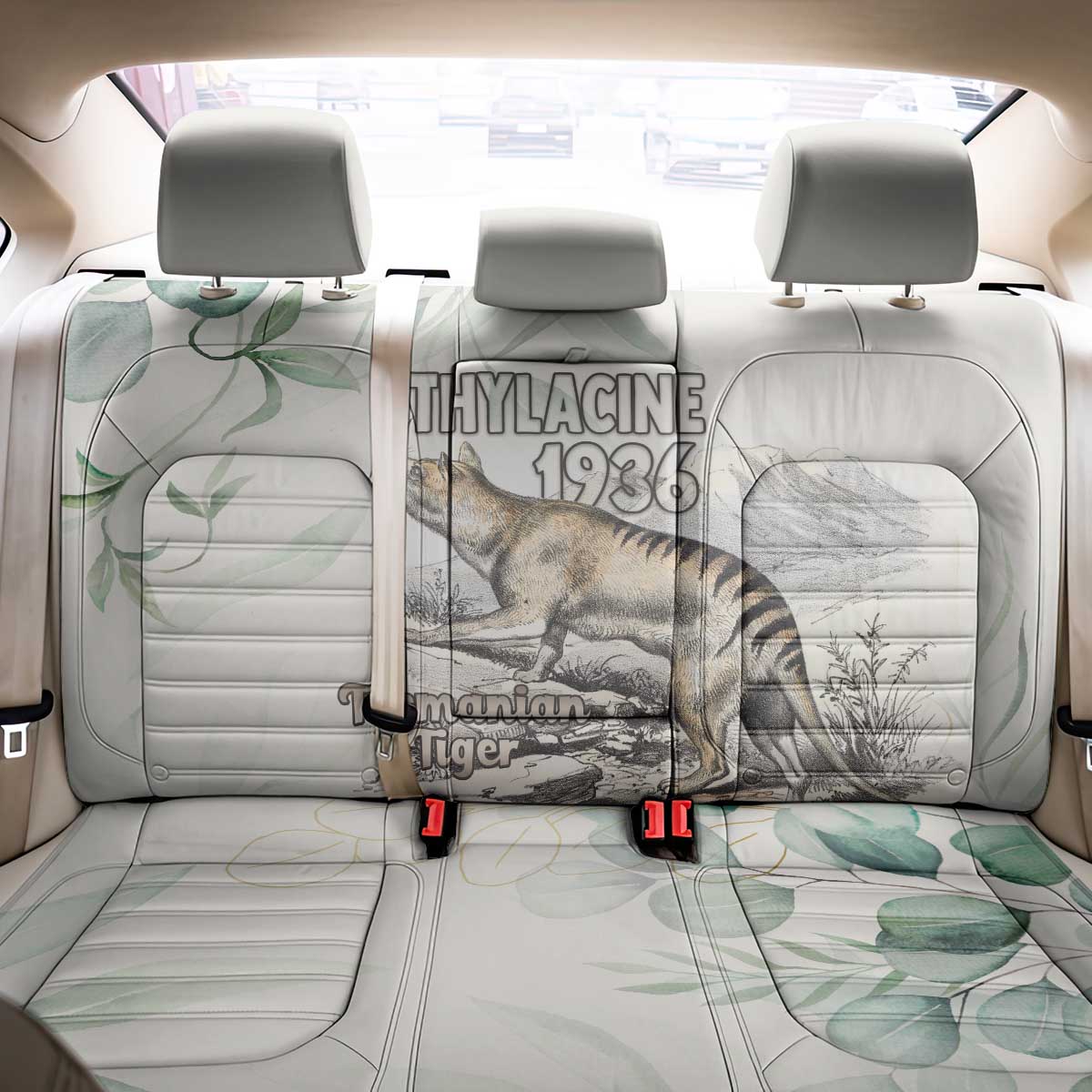 Australia Tasmanian Tiger Back Car Seat Cover Memorial 1936 Thylacine - Aussie Hoodie