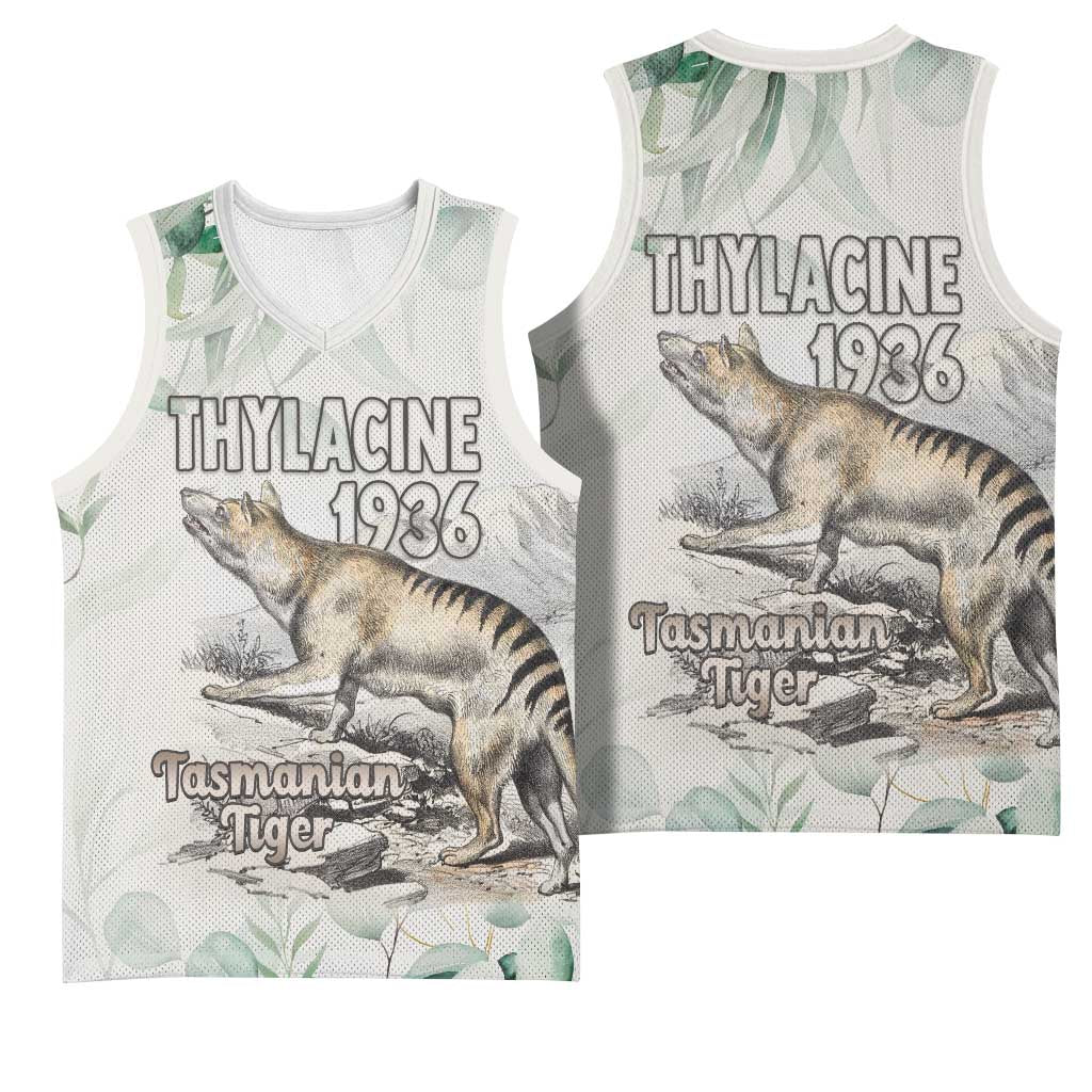Australia Tasmanian Tiger Basketball Jersey Memorial 1936 Thylacine - Aussie Hoodie