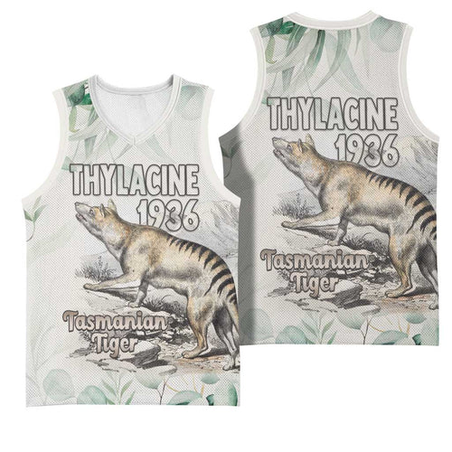 Australia Tasmanian Tiger Basketball Jersey Memorial 1936 Thylacine - Aussie Hoodie