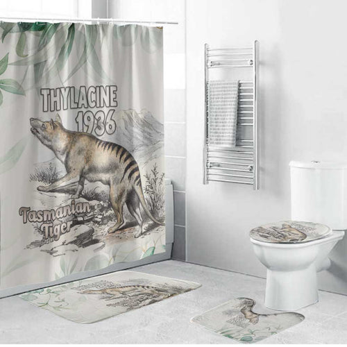 Australia Tasmanian Tiger Bathroom Set Memorial 1936 Thylacine - Aussie Hoodie