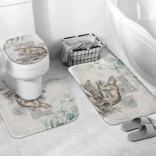 Australia Tasmanian Tiger Bathroom Set Memorial 1936 Thylacine - Aussie Hoodie