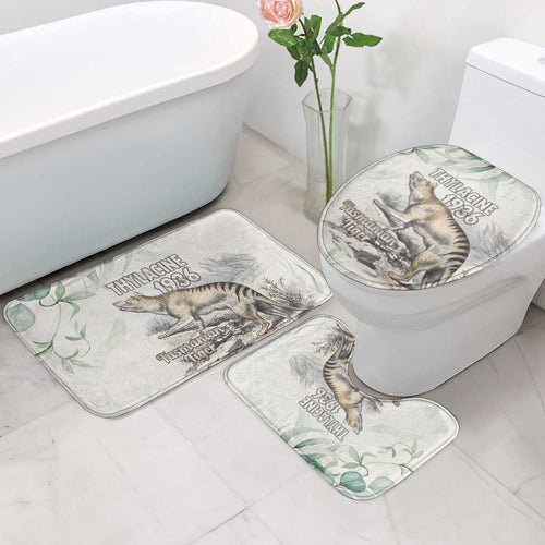 Australia Tasmanian Tiger Bathroom Set Memorial 1936 Thylacine - Aussie Hoodie