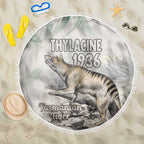 Australia Tasmanian Tiger Beach Blanket Memorial 1936 Thylacine - Aussie Hoodie