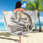 Australia Tasmanian Tiger Beach Blanket Memorial 1936 Thylacine - Aussie Hoodie