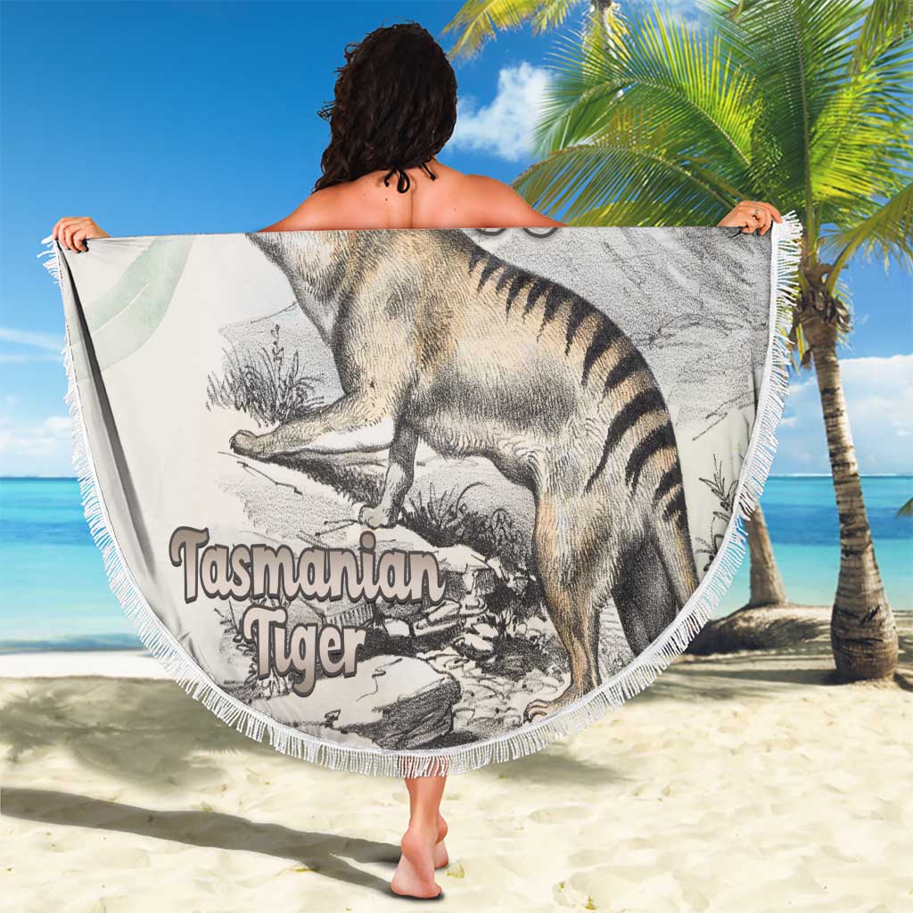 Australia Tasmanian Tiger Beach Blanket Memorial 1936 Thylacine - Aussie Hoodie