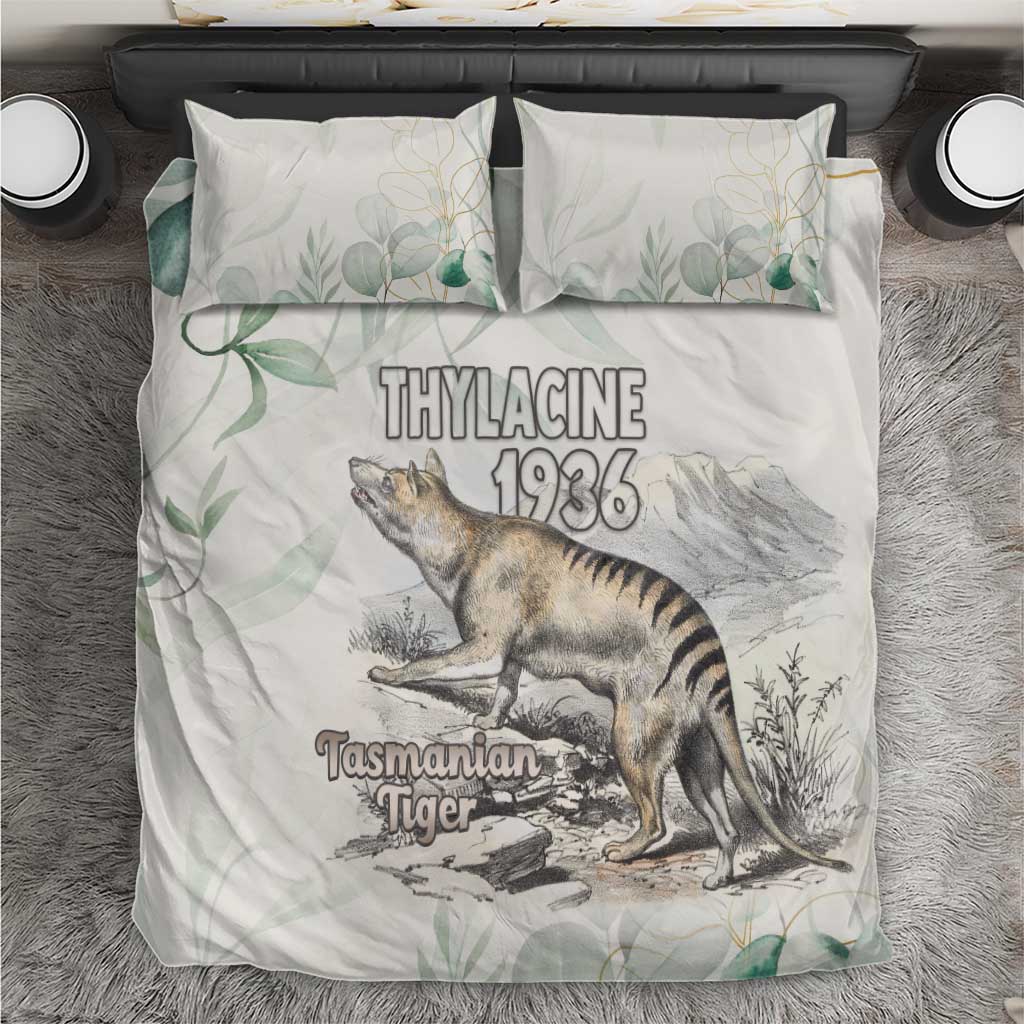 Australia Tasmanian Tiger Bedding Set Memorial 1936 Thylacine - Aussie Hoodie