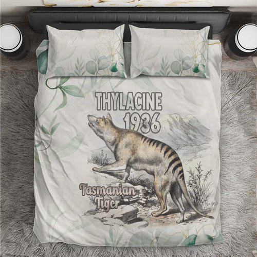 Australia Tasmanian Tiger Bedding Set Memorial 1936 Thylacine - Aussie Hoodie