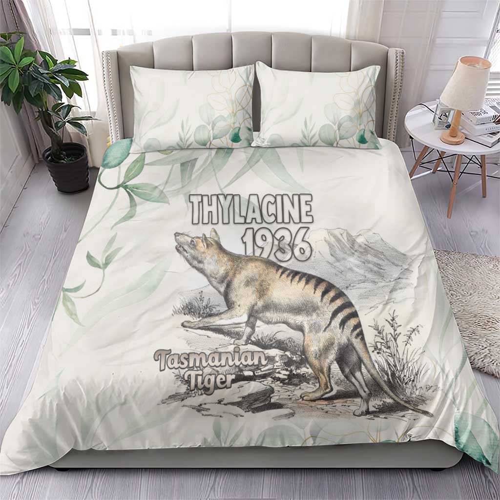 Australia Tasmanian Tiger Bedding Set Memorial 1936 Thylacine - Aussie Hoodie