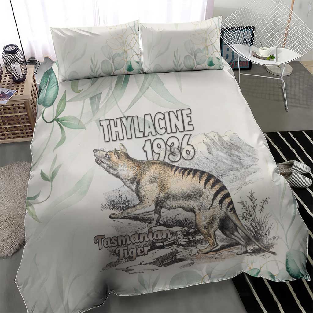 Australia Tasmanian Tiger Bedding Set Memorial 1936 Thylacine - Aussie Hoodie
