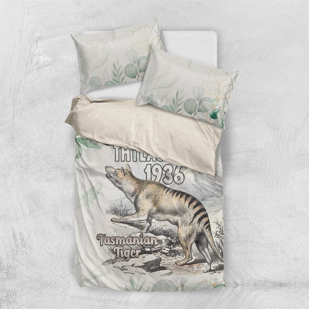 Australia Tasmanian Tiger Bedding Set Memorial 1936 Thylacine - Aussie Hoodie