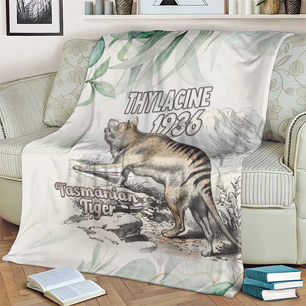 Australia Tasmanian Tiger Blanket Memorial 1936 Thylacine - Aussie Hoodie