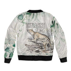 Australia Tasmanian Tiger Bomber Jacket Memorial 1936 Thylacine - Aussie Hoodie