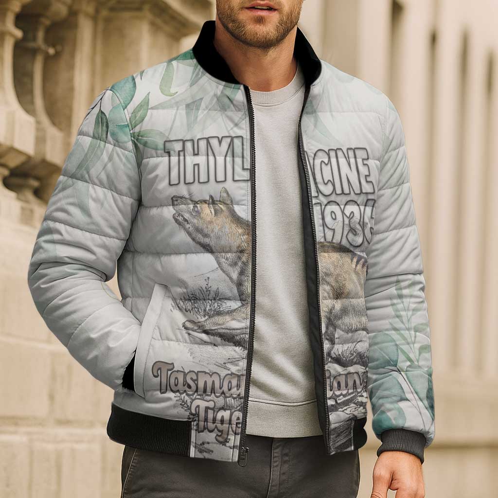 Australia Tasmanian Tiger Bomber Puffer Jacket Memorial 1936 Thylacine - Aussie Hoodie