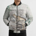 Australia Tasmanian Tiger Bomber Puffer Jacket Memorial 1936 Thylacine - Aussie Hoodie