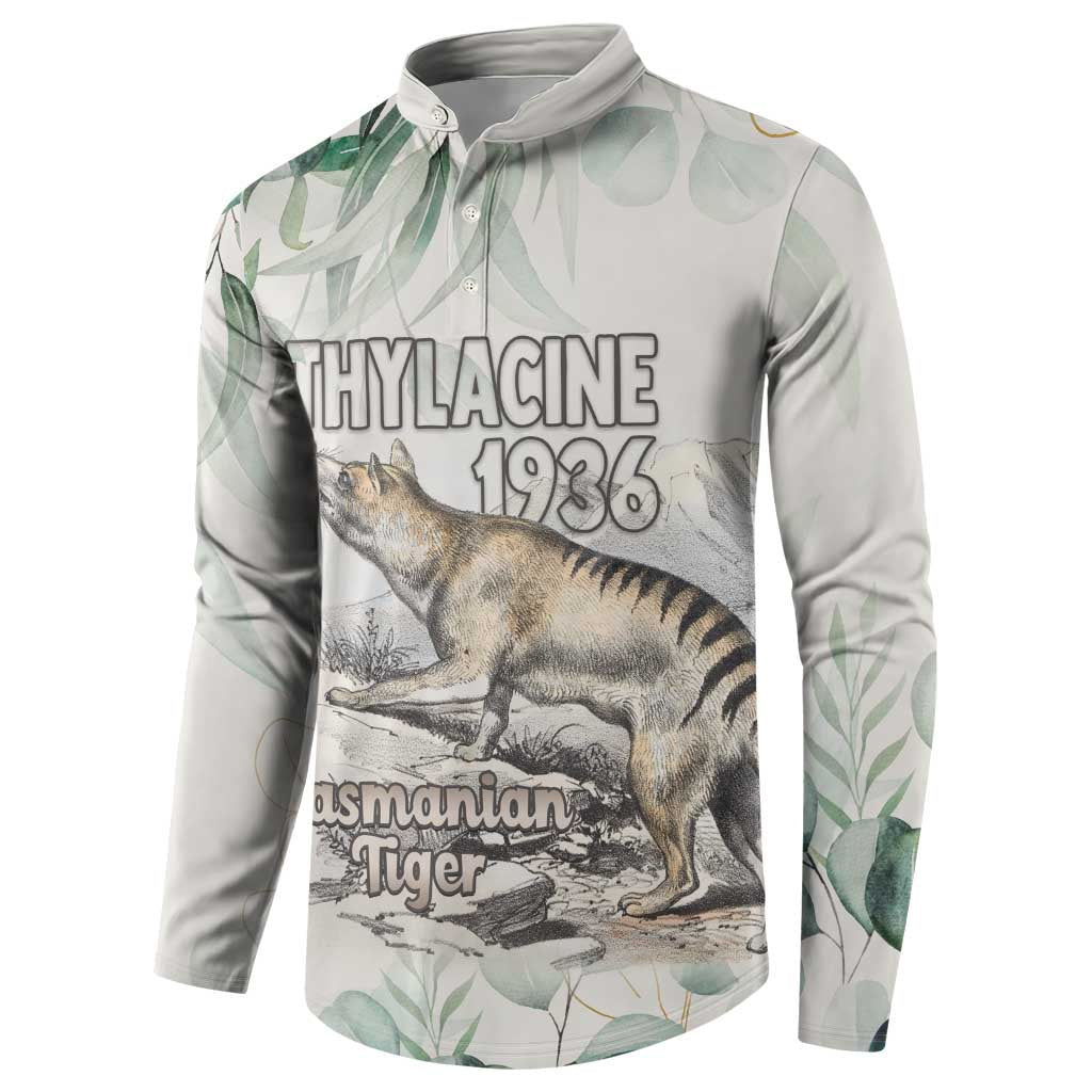 Australia Tasmanian Tiger Button Sweatshirt Memorial 1936 Thylacine - Aussie Hoodie