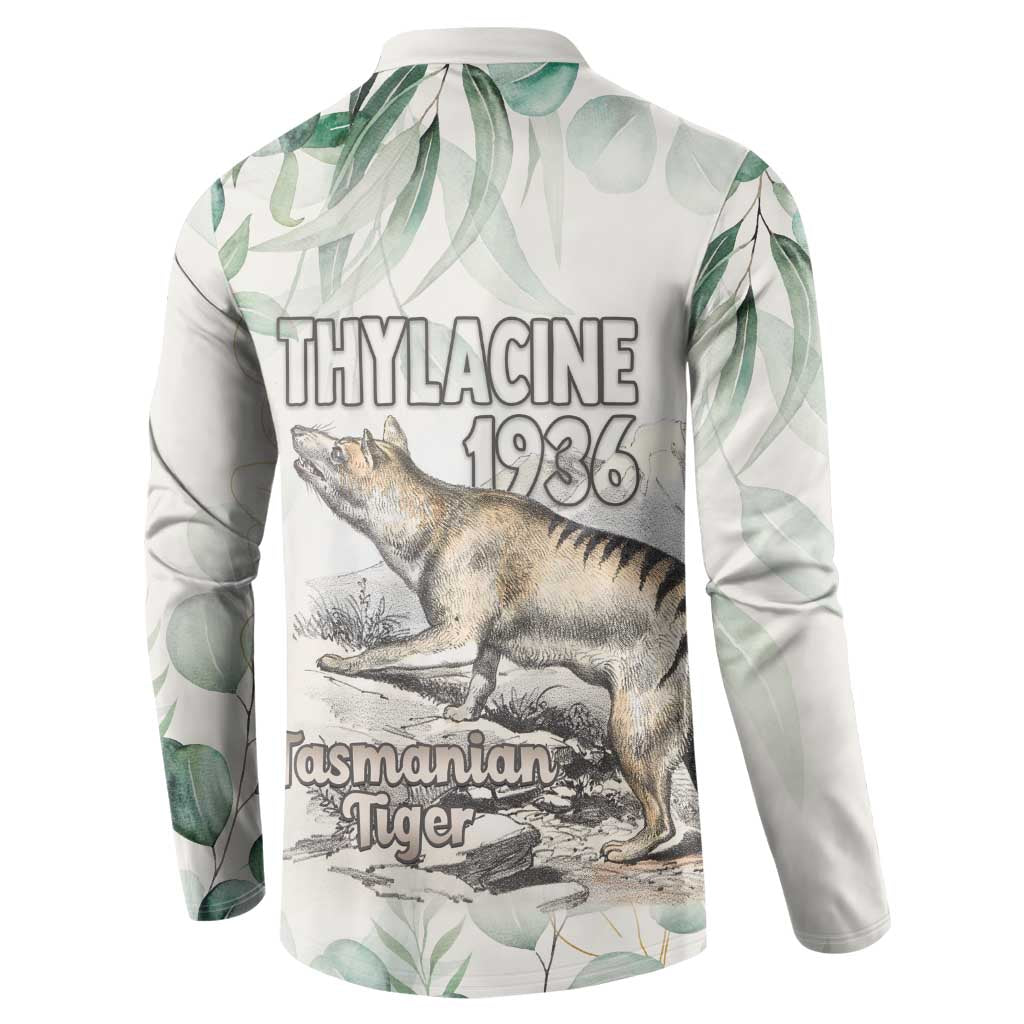 Australia Tasmanian Tiger Button Sweatshirt Memorial 1936 Thylacine - Aussie Hoodie